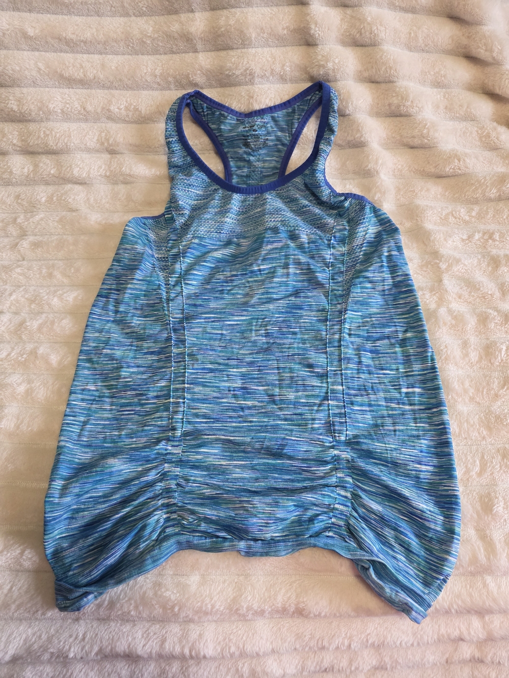 exertek Teal and Blue Striped Workout Tank